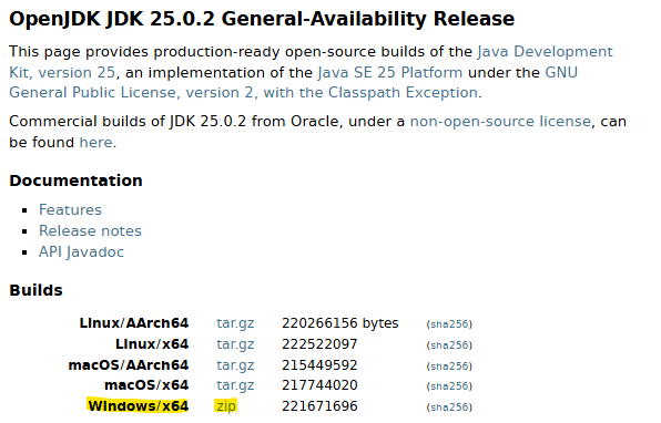 How to install jdk in window 11: Download JDK from jdk.java.net